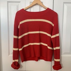 Banana Republic Crew Neck Striped Knit Sweater